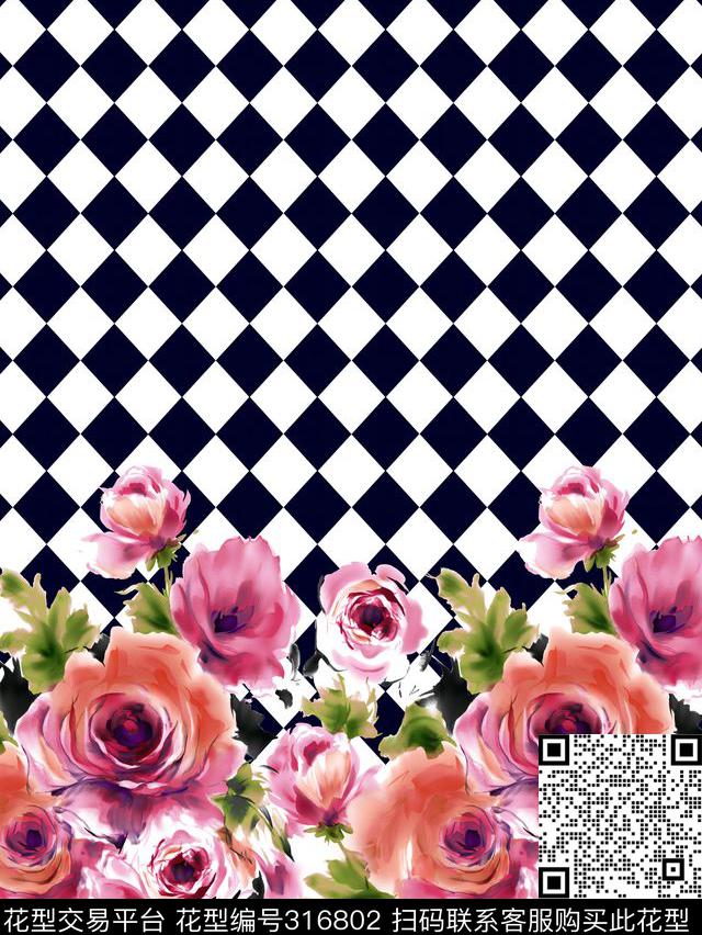 传统印花花型下载（图片编号: 316802） - 瓦栏（Walan）