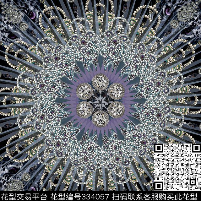 定位几何纹理数码印花花型下载（图片编号: 334057） - 瓦栏（Walan）