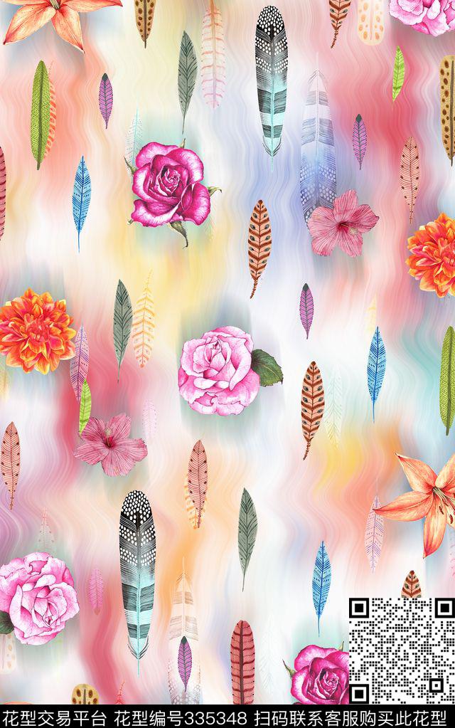 C-动物花型/AnimalQ-围巾方巾/Scarf数码印花花型下载（图片编号: 335348） - 瓦栏（Walan）