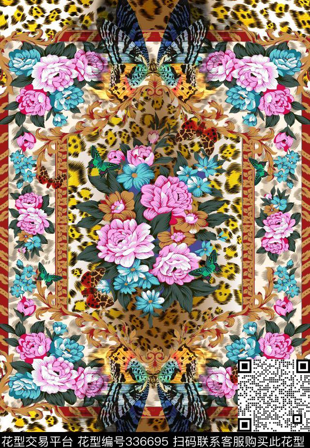 豹纹动物纹女装数码印花花型下载（图片编号: 336695） - 瓦栏（Walan）