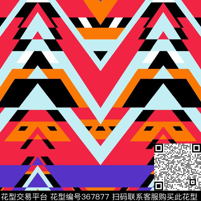 几何传统印花花型下载（图片编号: 367877） - 瓦栏（Walan）