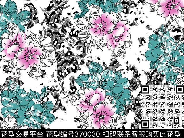 大牌复古花朵传统印花花型下载（图片编号: 370030） - 瓦栏（Walan）
