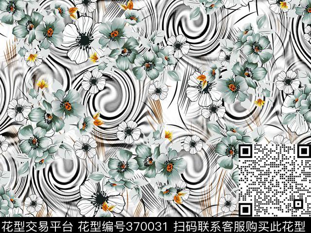 大牌复古花朵传统印花花型下载（图片编号: 370031） - 瓦栏（Walan）