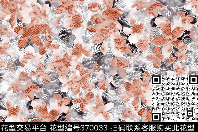 纹理花瓣渲染传统印花花型下载（图片编号: 370033） - 瓦栏（Walan）