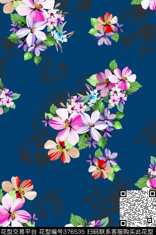 田园风花卉小花花卉传统印花花型下载（图片编号: 376535） - 瓦栏（Walan）