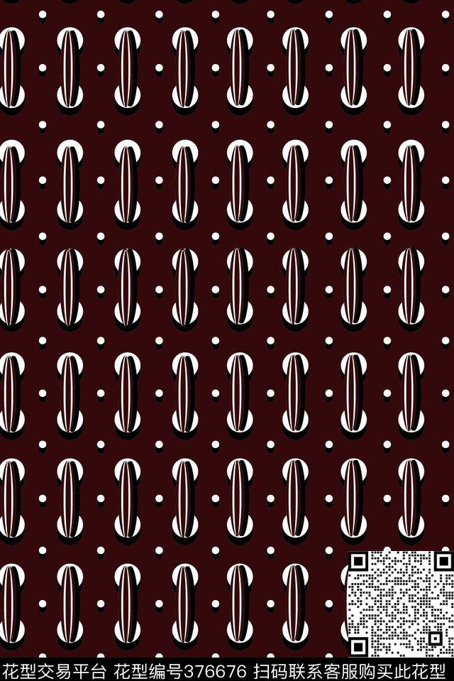 商务休闲波点几何传统印花花型下载（图片编号: 376676） - 瓦栏（Walan）
