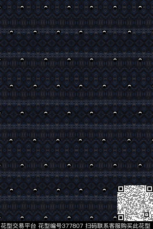 波点条纹商务休闲数码印花花型下载（图片编号: 377807） - 瓦栏（Walan）
