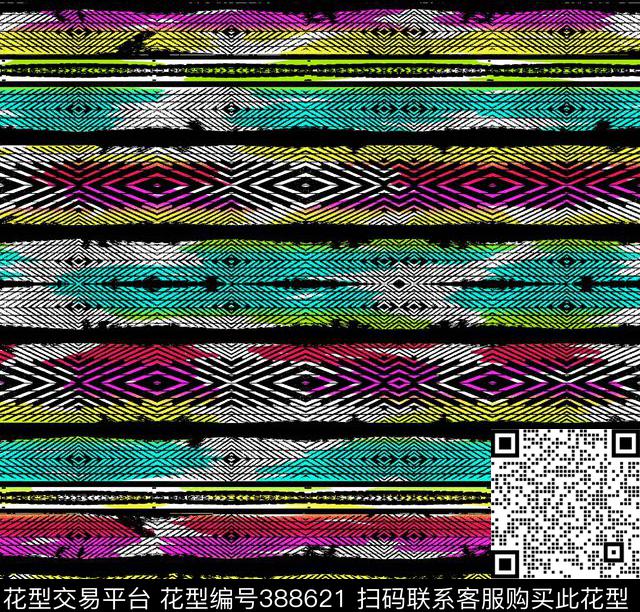 多彩格子过渡彩格时尚格子传统印花花型下载（图片编号: 388621） - 瓦栏（Walan）