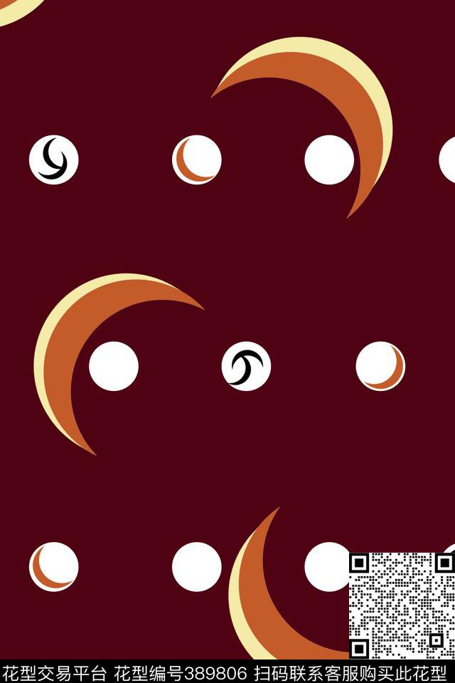 波点男装几何传统印花花型下载（图片编号: 389806） - 瓦栏（Walan）