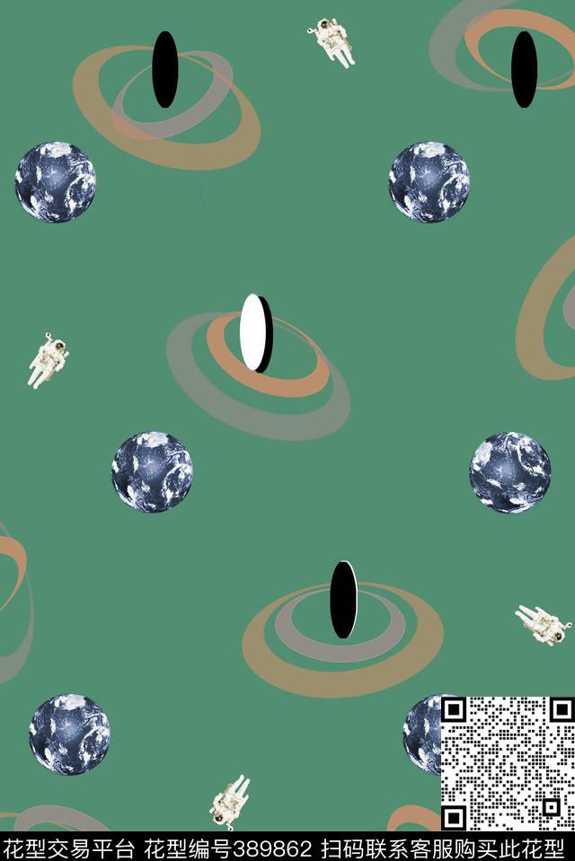地球几何波点数码印花花型下载（图片编号: 389862） - 瓦栏（Walan）