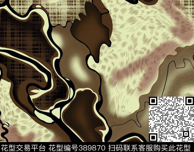 欧美抽象传统印花花型下载（图片编号: 389870） - 瓦栏（Walan）