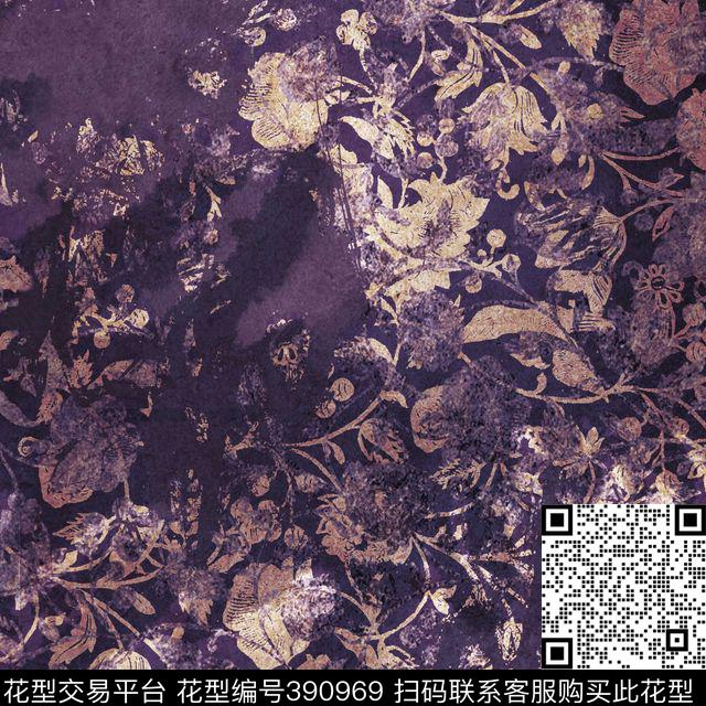 欧美残旧效果传统印花花型下载（图片编号: 390969） - 瓦栏（Walan）