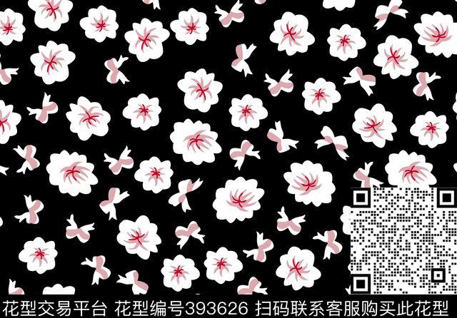 卡通小翠花巴黎→【休闲风格】传统印花花型下载（图片编号: 393626） - 瓦栏（Walan）