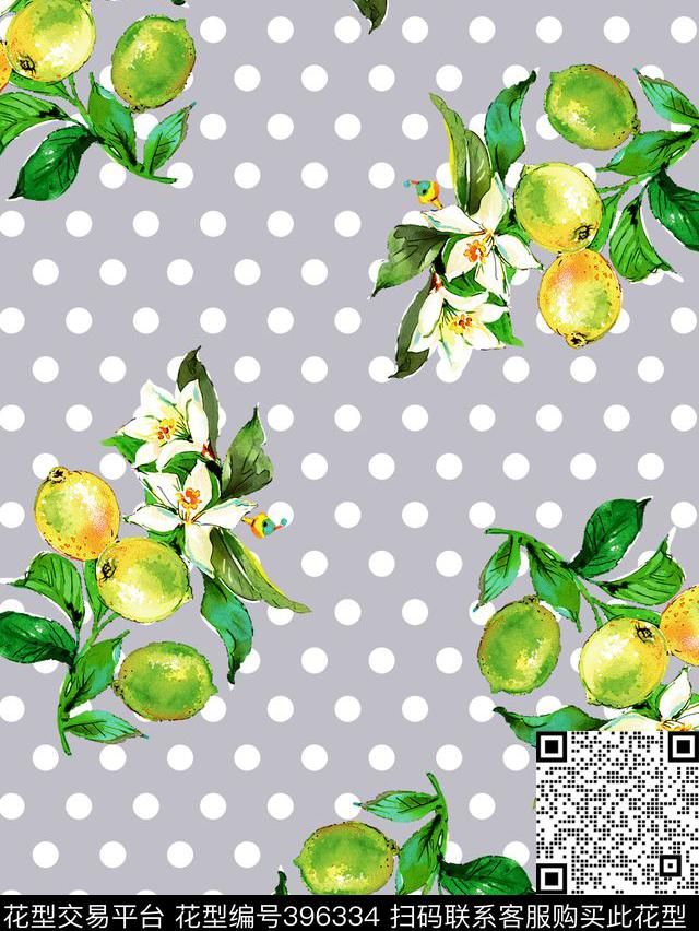 水果印花水果花卉点子花卉传统印花花型下载（图片编号: 396334） - 瓦栏（Walan）