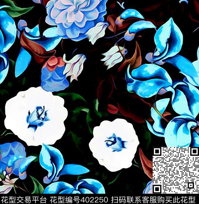 大牌走秀款2015春夏100元买断区数码印花花型下载（图片编号: 402250） - 瓦栏（Walan）