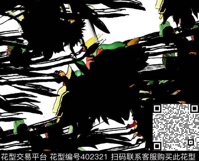 2015大牌秀场款花卉100元买断区数码印花花型下载（图片编号: 402321） - 瓦栏（Walan）