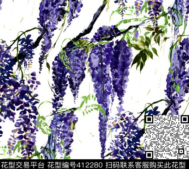 D&G2015花卉100元买断区数码印花花型下载（图片编号: 412280） - 瓦栏（Walan）