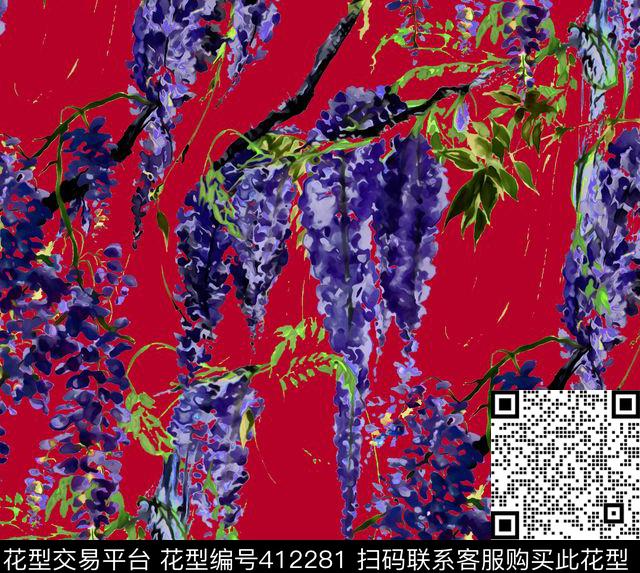 D&G2015花卉100元买断区数码印花花型下载（图片编号: 412281） - 瓦栏（Walan）