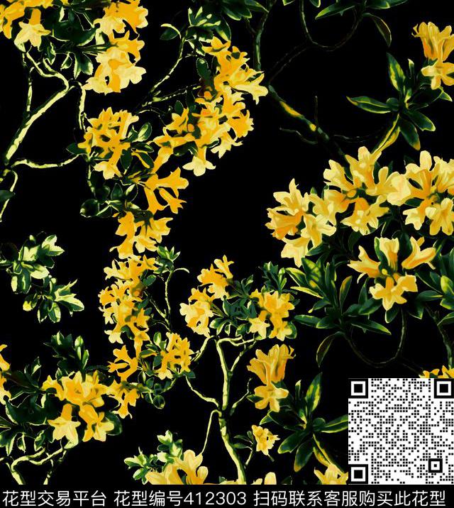 D&G2015花卉100元买断区数码印花花型下载（图片编号: 412303） - 瓦栏（Walan）