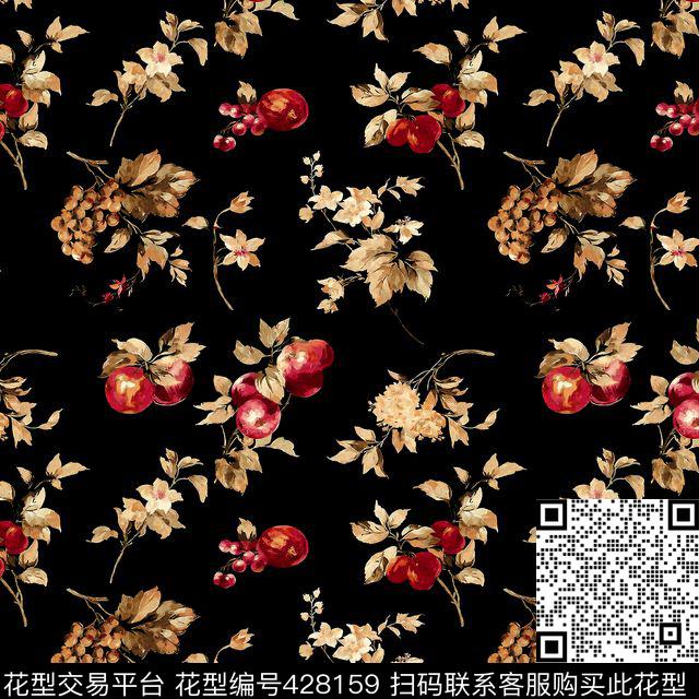 花卉手绘手绘花卉数码印花花型下载（图片编号: 428159） - 瓦栏（Walan）