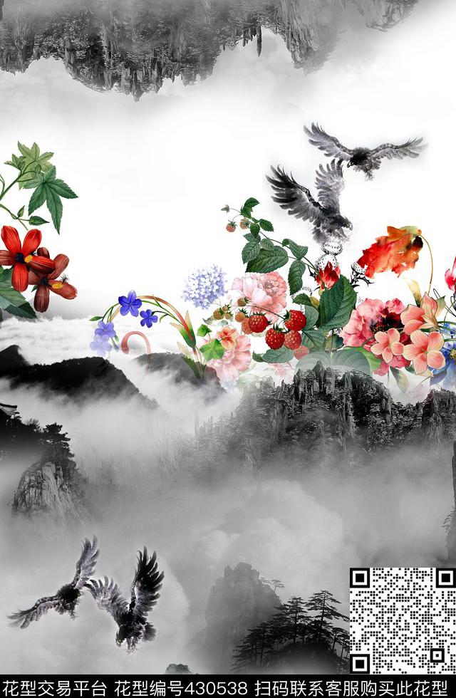 风景照片花卉动物数码印花花型下载（图片编号: 430538） - 瓦栏（Walan）
