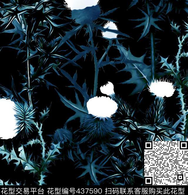 大牌秀场蒲公英2015数码印花花型下载（图片编号: 437590） - 瓦栏（Walan）