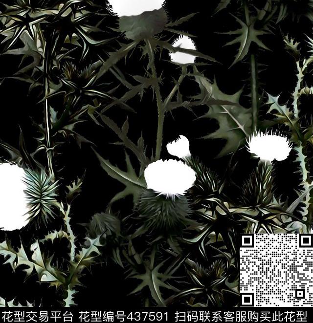大牌秀场蒲公英2015数码印花花型下载（图片编号: 437591） - 瓦栏（Walan）
