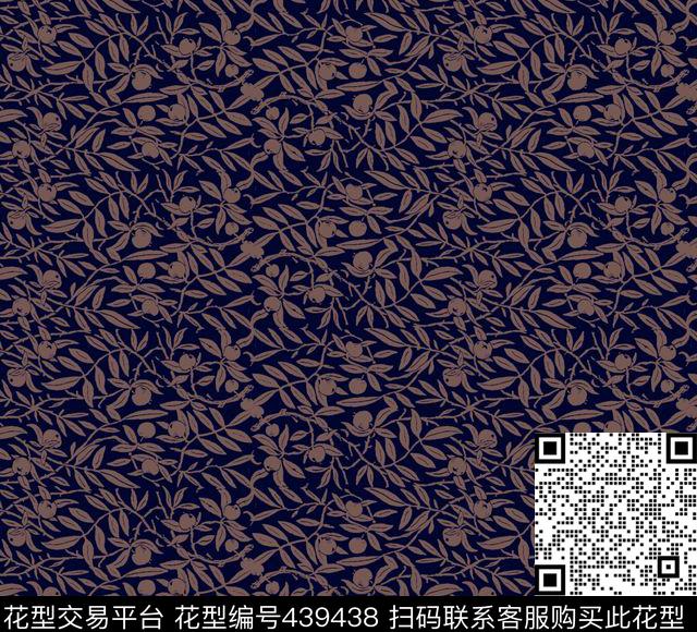 休闲植物动感传统印花花型下载（图片编号: 439438） - 瓦栏（Walan）