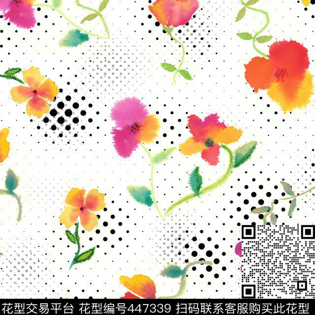 简单清新小碎花数码印花花型下载（图片编号: 447339） - 瓦栏（Walan）