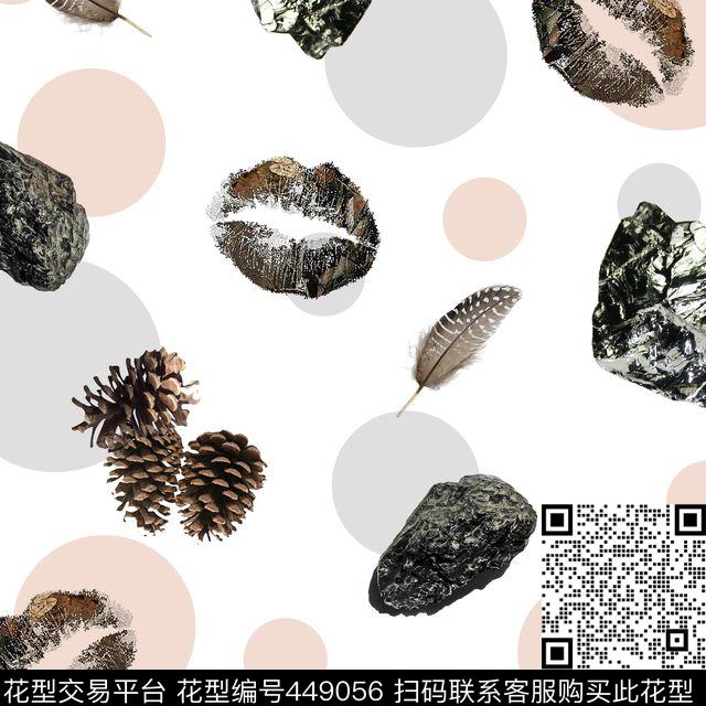 野外矿石嘴唇数码印花花型下载（图片编号: 449056） - 瓦栏（Walan）