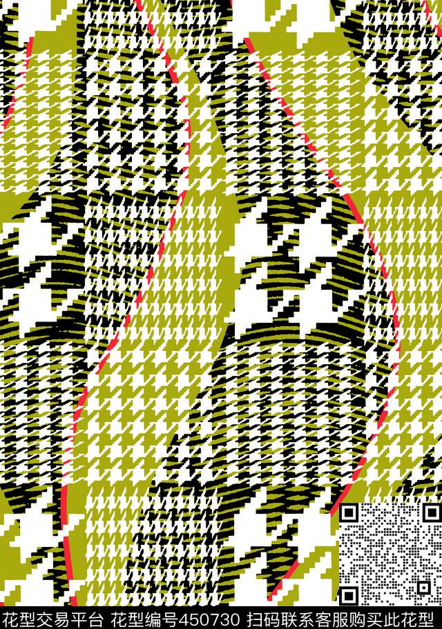 复古千鸟纹斑马纹传统印花花型下载（图片编号: 450730） - 瓦栏（Walan）