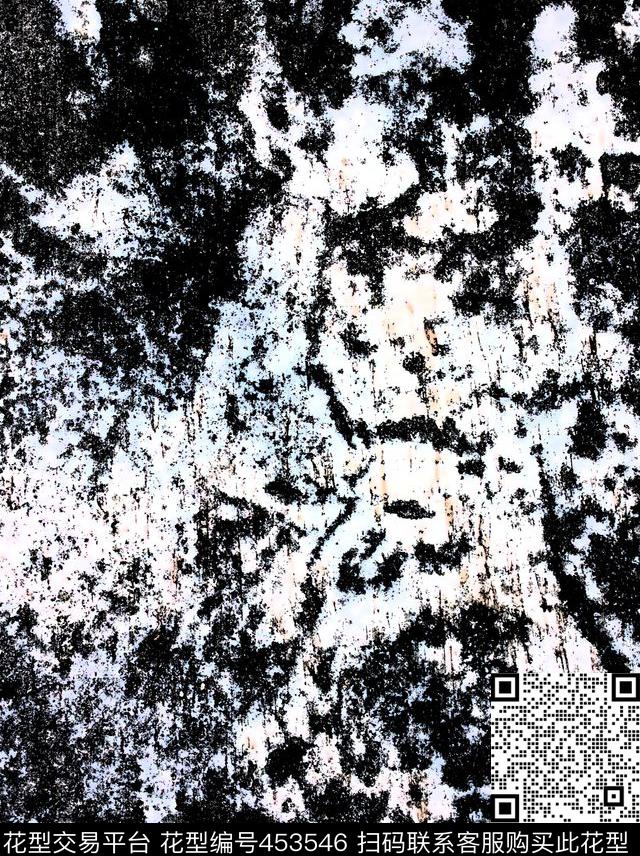 潮酷复古古旧数码印花花型下载（图片编号: 453546） - 瓦栏（Walan）