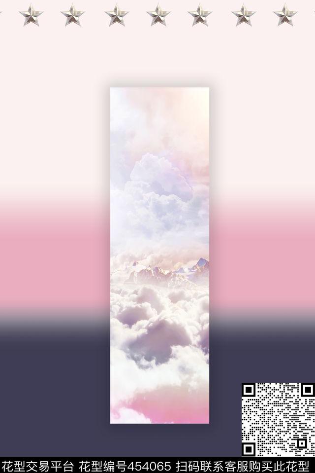 潮流简约意境数码印花花型下载（图片编号: 454065） - 瓦栏（Walan）