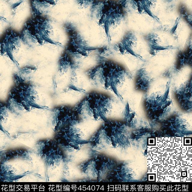 复古冰山海洋数码印花花型下载（图片编号: 454074） - 瓦栏（Walan）