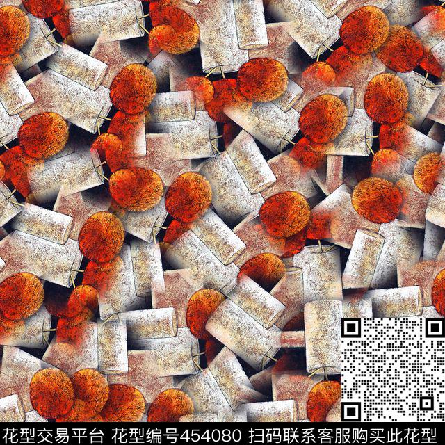 抽象几何图形数码印花花型下载（图片编号: 454080） - 瓦栏（Walan）