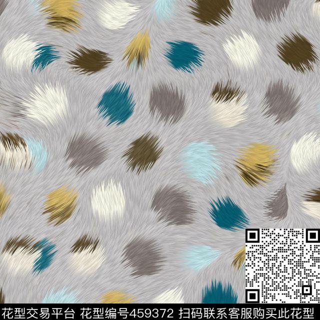 简约圆点动物纹数码印花花型下载（图片编号: 459372） - 瓦栏（Walan）