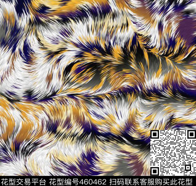 豹纹动物女装数码印花花型下载（图片编号: 460462） - 瓦栏（Walan）