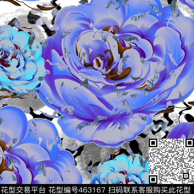 复古艺术手绘数码印花花型下载（图片编号: 463167） - 瓦栏（Walan）