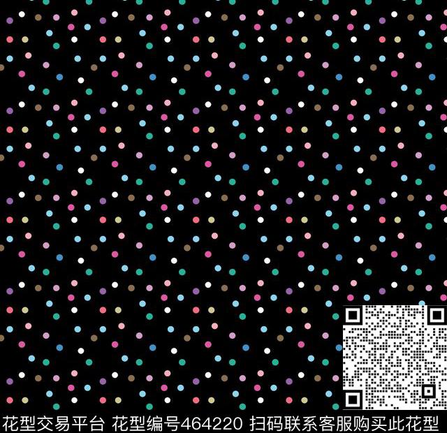 传统印花点子多彩花卉传统印花花型下载（图片编号: 464220） - 瓦栏（Walan）