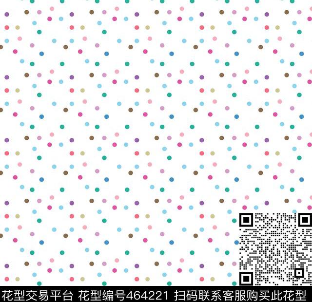传统印花点子多彩花卉传统印花花型下载（图片编号: 464221） - 瓦栏（Walan）