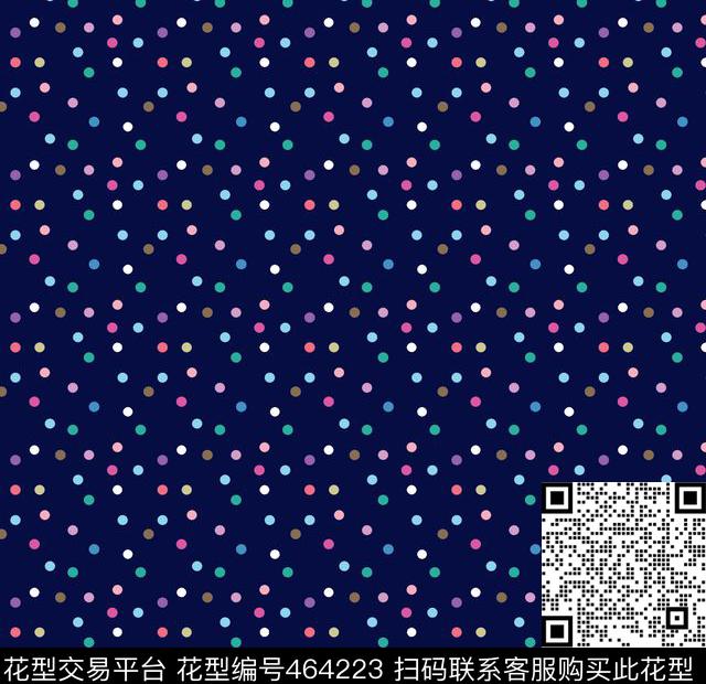 传统印花点子多彩花卉传统印花花型下载（图片编号: 464223） - 瓦栏（Walan）