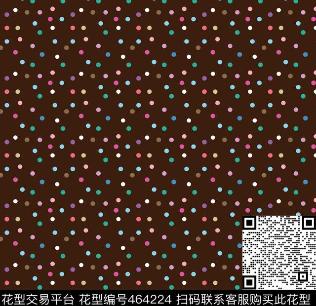 传统印花点子多彩花卉传统印花花型下载（图片编号: 464224） - 瓦栏（Walan）