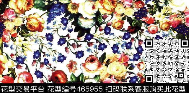 SZ2015060203.tif - 465955 - 花卉 经典 时尚复古 - 数码印花花型 － 女装花型设计 － 瓦栏