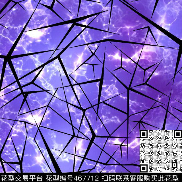 几何拼接三角几何云彩天空数码印花花型下载（图片编号: 467712） - 瓦栏（Walan）