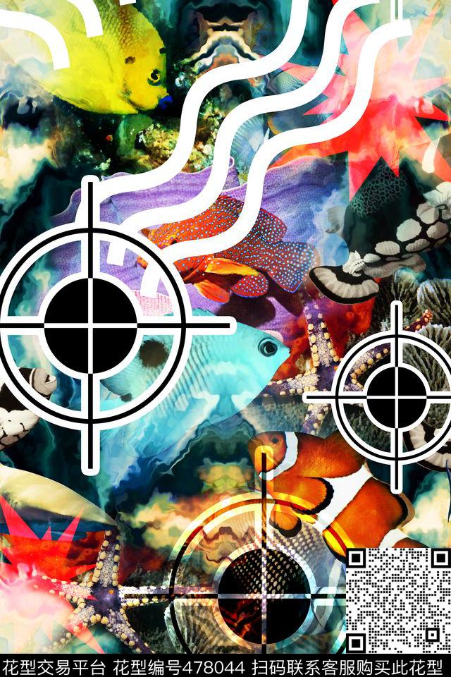 男装海洋其他数码印花花型下载（图片编号: 478044） - 瓦栏（Walan）