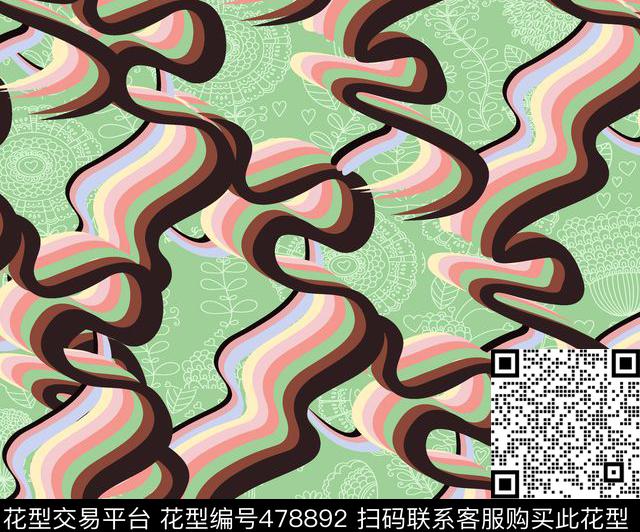2016春夏3D清新传统印花花型下载（图片编号: 478892） - 瓦栏（Walan）