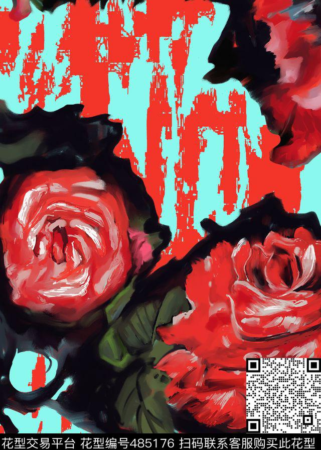 花卉女装时尚传统印花花型下载（图片编号: 485176） - 瓦栏（Walan）