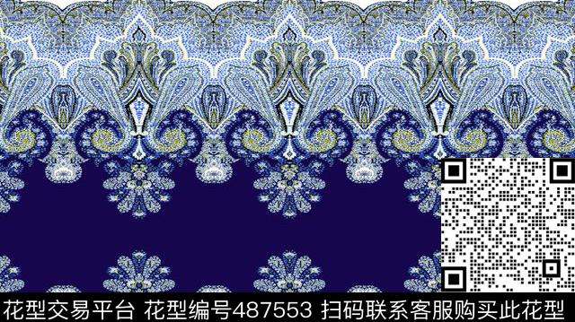 几何线条格子数码印花花型下载（图片编号: 487553） - 瓦栏（Walan）