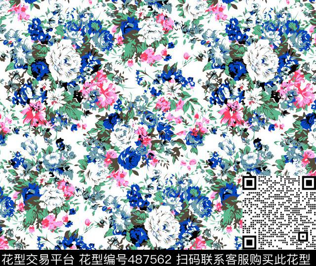几何线条格子数码印花花型下载（图片编号: 487562） - 瓦栏（Walan）