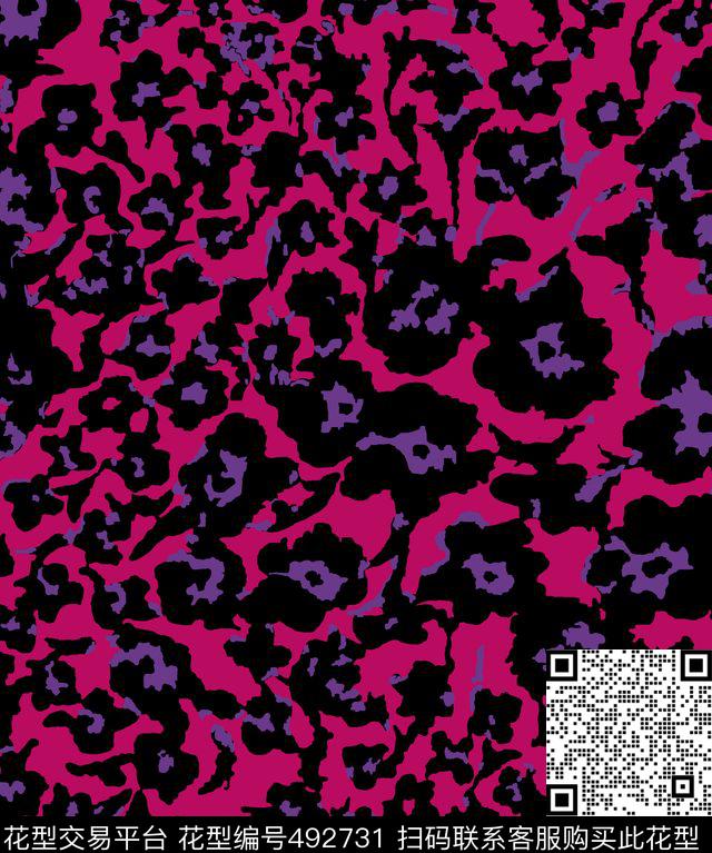 传统印花动物纹豹纹动物纹传统印花花型下载（图片编号: 492731） - 瓦栏（Walan）